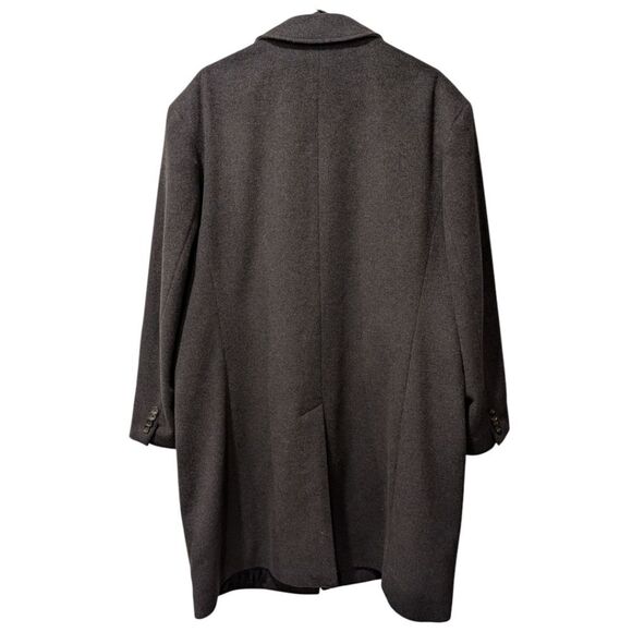 J.Crew Italy Crosby Mens 46R Charcoal Wool & Cashmere Blend Button Topcoat H2322 - Picture 2 of 9
